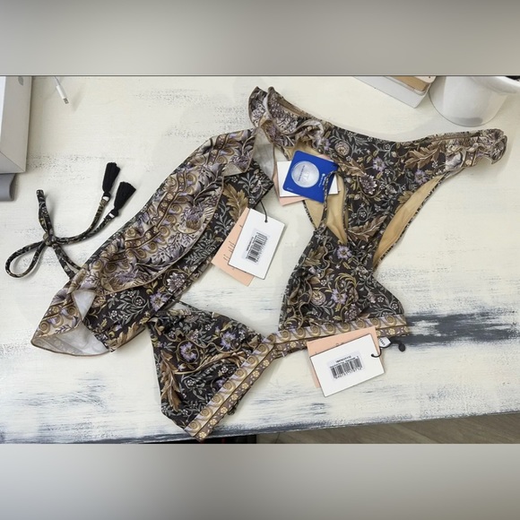 Spell and The Gypsy Oasis Trifecta Bikini 3 pieces 2 tops and one bottom size s - Picture 8 of 12